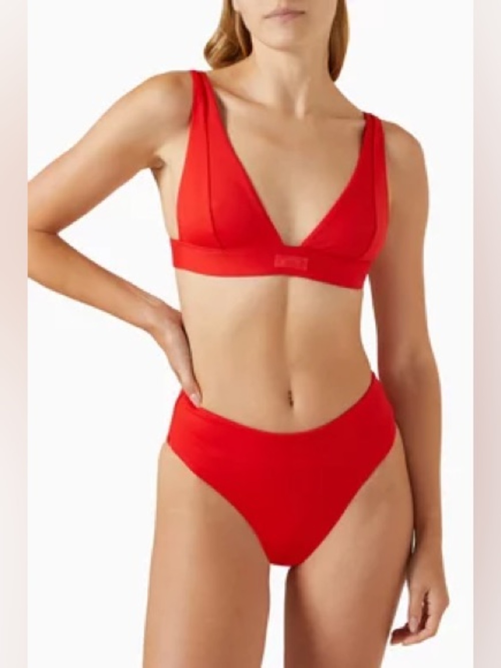 SKIMS small high cut bikini bottom ruby red swim bathing suit summer beach ocean